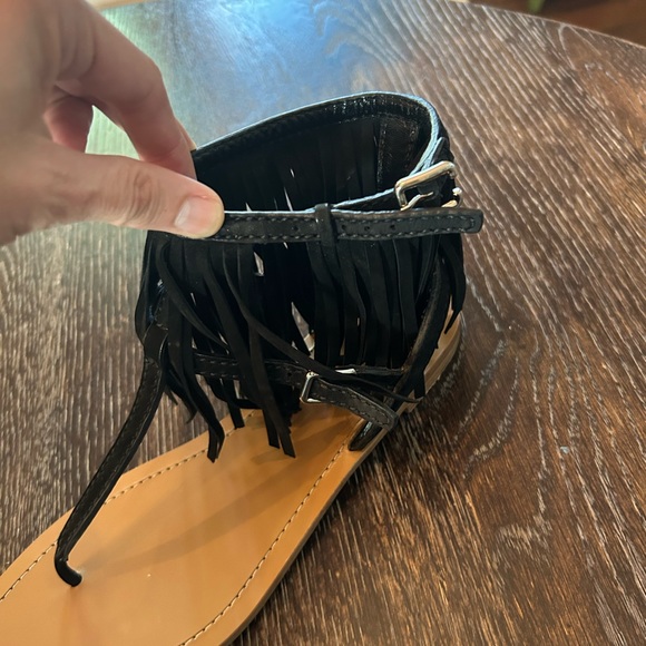 Prada Calzature Donna sandals, black. Fringe and Fun! - Picture 2 of 10